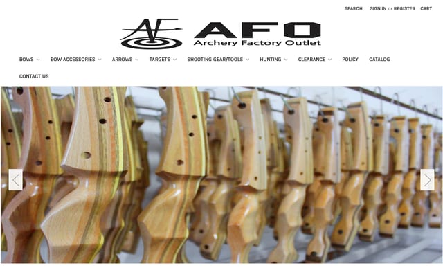 Screenshot of archeryfactoryoutlet.com