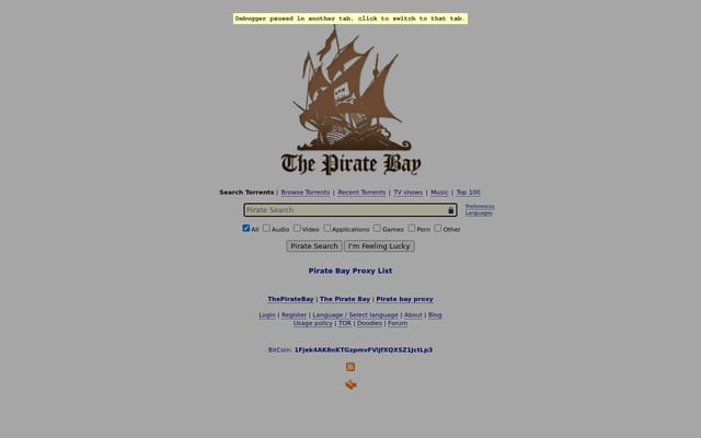 Screenshot of thepiratebay10.org