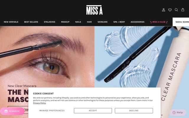 Screenshot of shopmissa.com