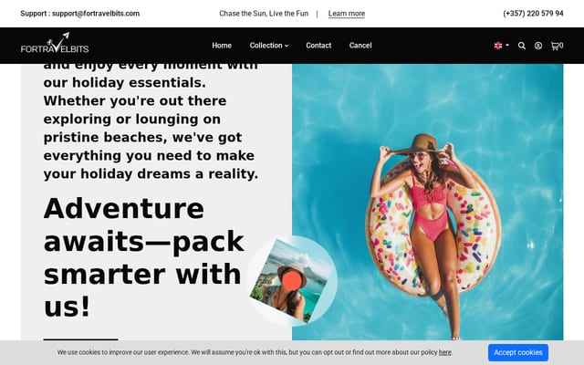 Screenshot of fortravelbits.com