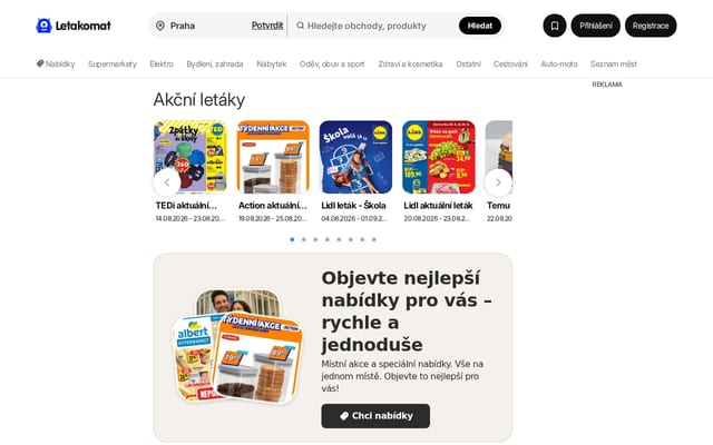 Screenshot of letakomat.cz