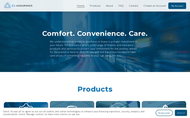 Screenshot of egassurance.com