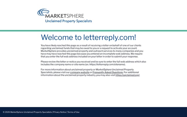 Screenshot of letterreply.com