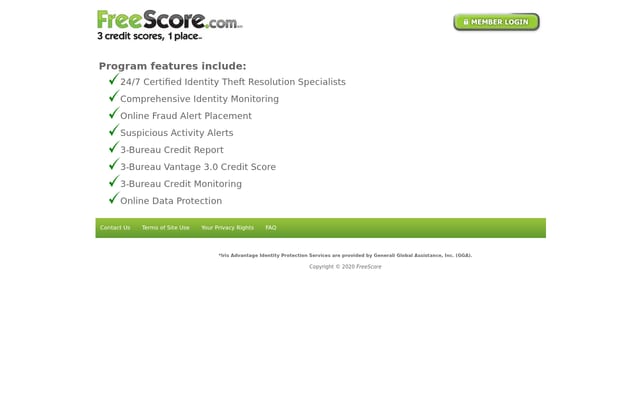 Screenshot of freescore.com