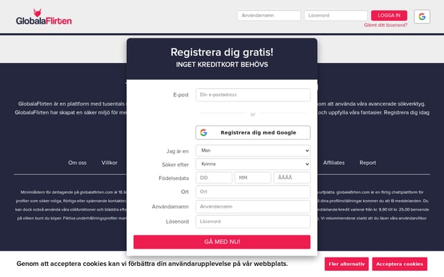 Screenshot of globalaflirten.com
