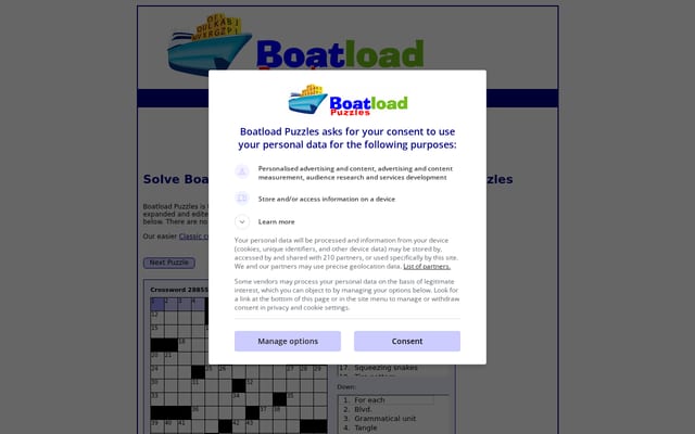 Screenshot of boatloadpuzzles.com