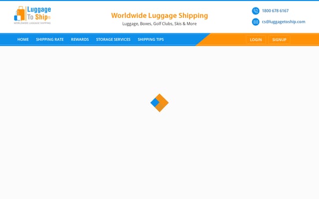 Screenshot of luggagetoship.com
