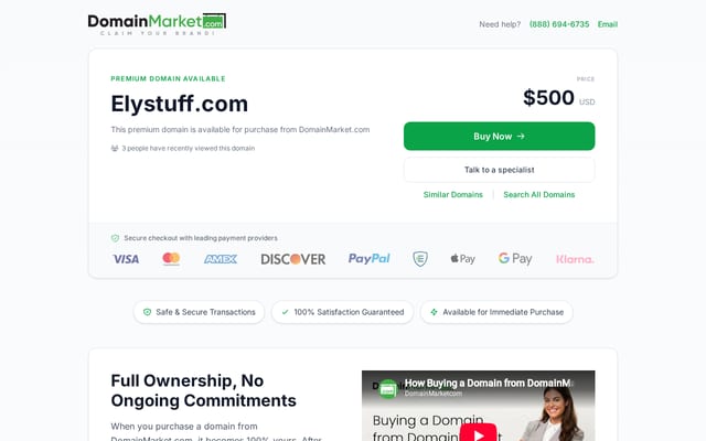Screenshot of elystuff.com