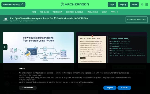 Screenshot of hackernoon.com