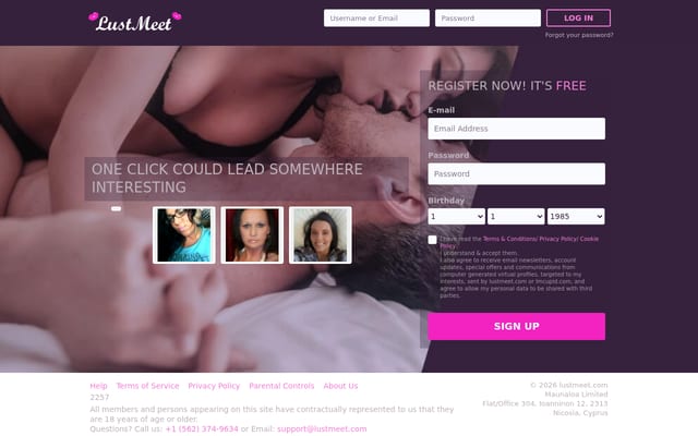 Screenshot of lustmeet.com