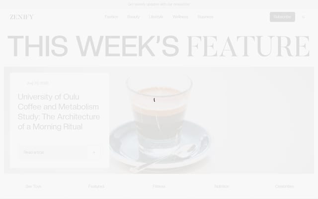 Screenshot of zenify.today