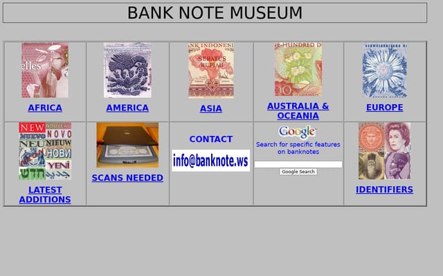 Screenshot of banknote.ws