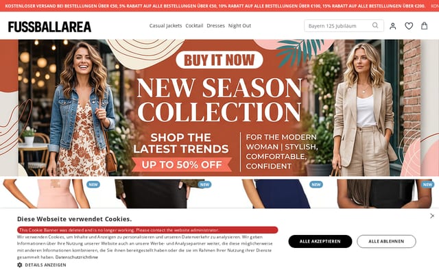 Screenshot of fussballarea.com