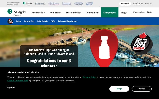Screenshot of findandwin.ca