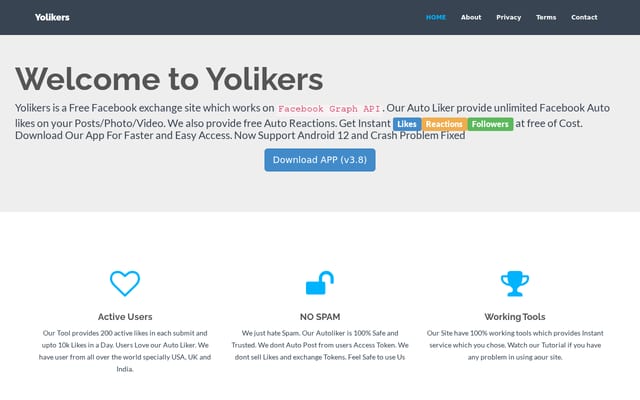 Screenshot of yolikers.com