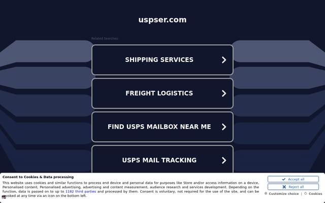 Screenshot of uspser.com