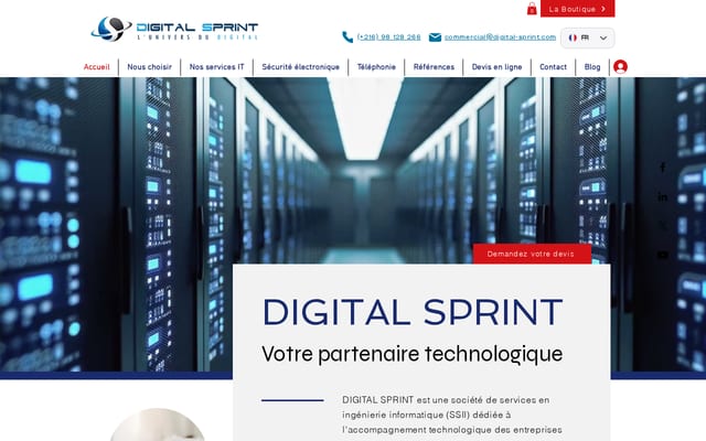 Screenshot of digital-sprint.tn