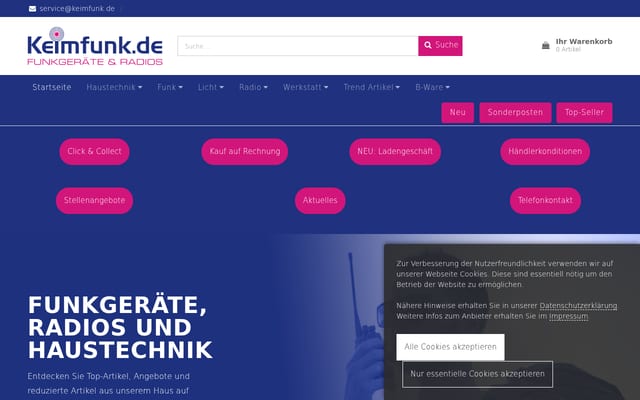 Screenshot of keimfunk.de