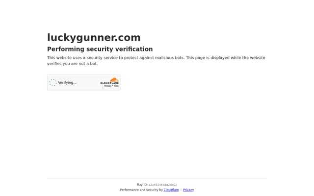 Screenshot of luckygunner.com