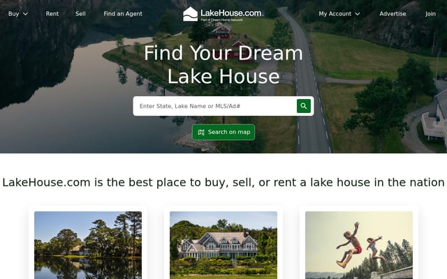 Screenshot of lakehouse.com