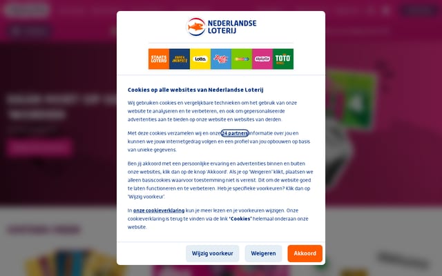 Screenshot of krasloten.nl