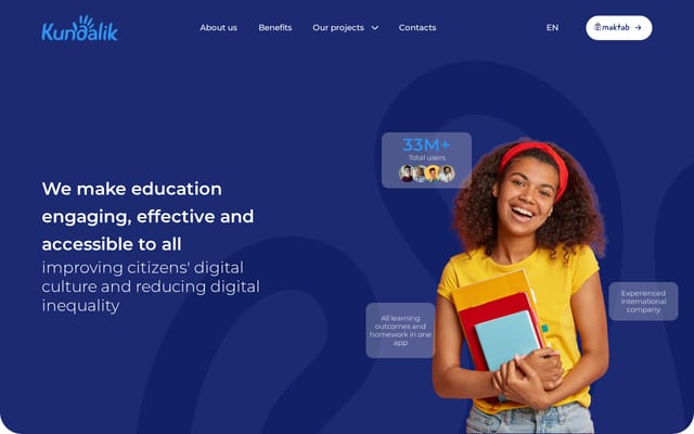 Screenshot of kundalik.com