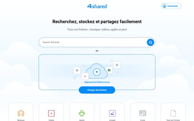 Screenshot of 4shared.com