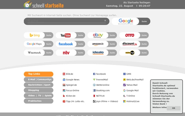 Screenshot of schnell-startseite.de