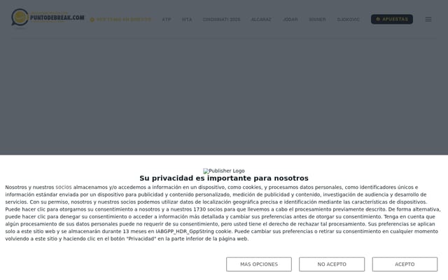 Screenshot of puntodebreak.com