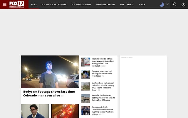 Screenshot of fox17.com