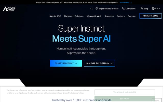 Screenshot of arcticwolf.com