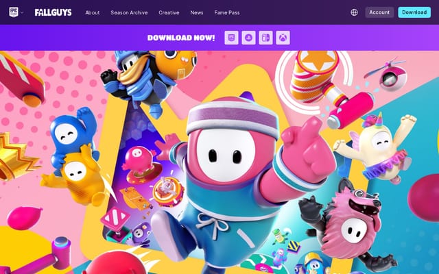 Screenshot of fallguys.com