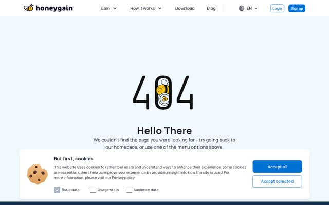 Screenshot of honeygain.com