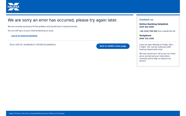 Screenshot of halifax.co.uk