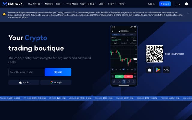 Screenshot of margex.com