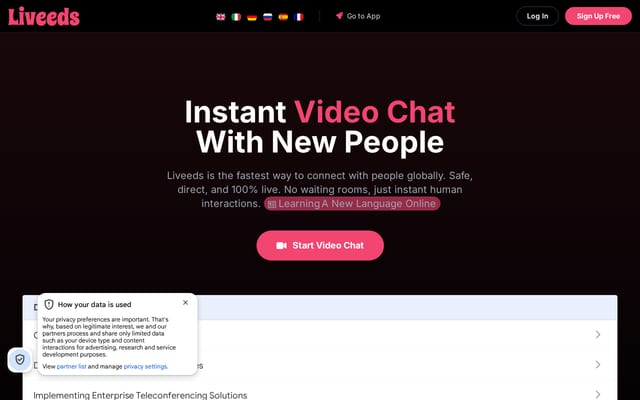 Screenshot of liveeds.com