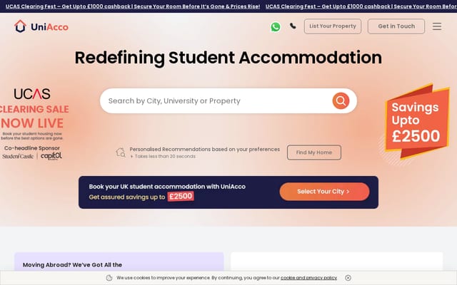 Screenshot of uniacco.com