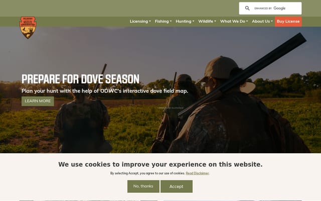 Screenshot of wildlifedepartment.com