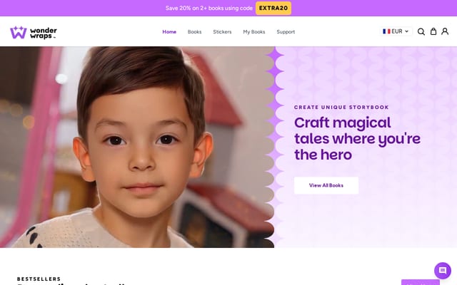 Screenshot of wonderwraps.com