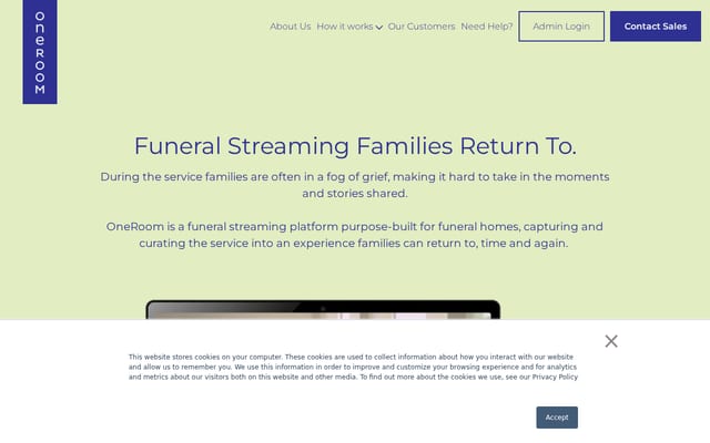 Screenshot of oneroomstreaming.com