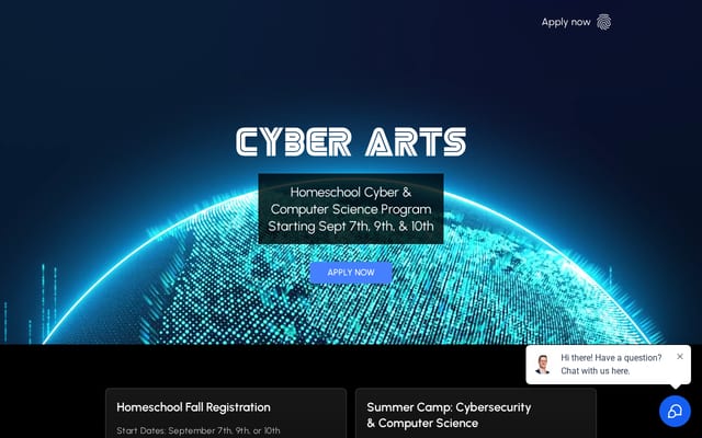 Screenshot of cyberarts.io