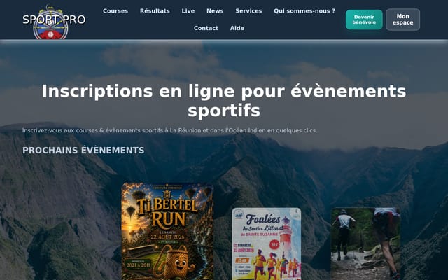 Screenshot of sportpro.re