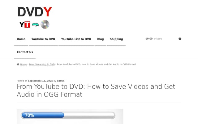Screenshot of youtube-ogg.com