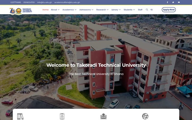 Screenshot of ttu.edu.gh