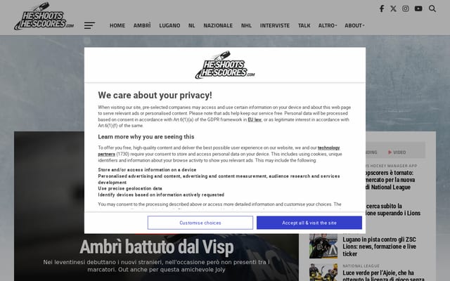 Screenshot of heshootshescoores.com