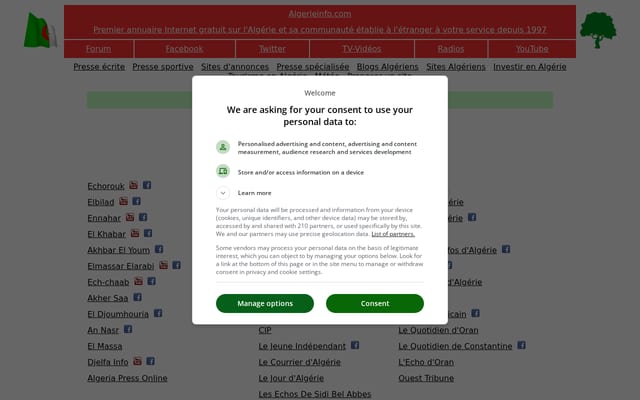 Screenshot of algerieinfo.com