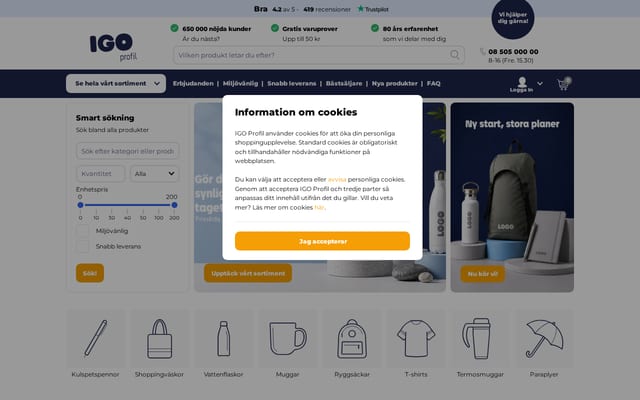 Screenshot of igoprofil.se