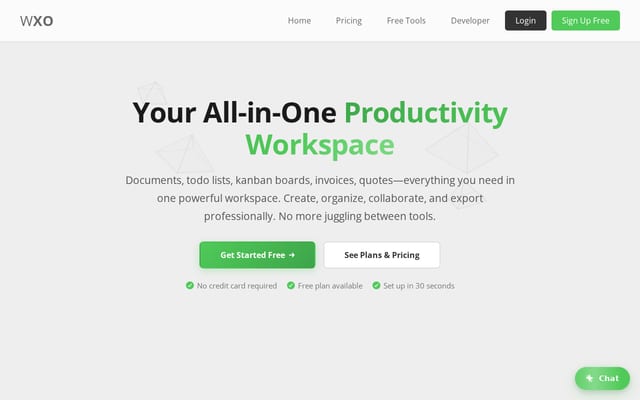 Screenshot of writexo.com