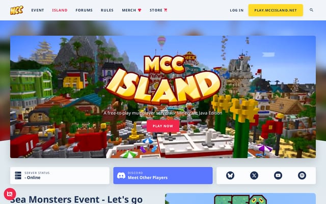 Screenshot of mccisland.net
