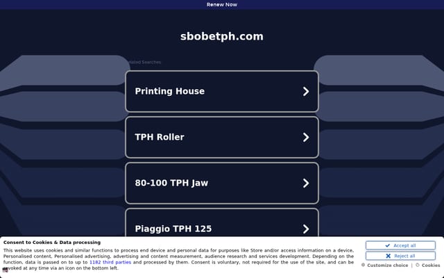 Screenshot of sbobetph.com